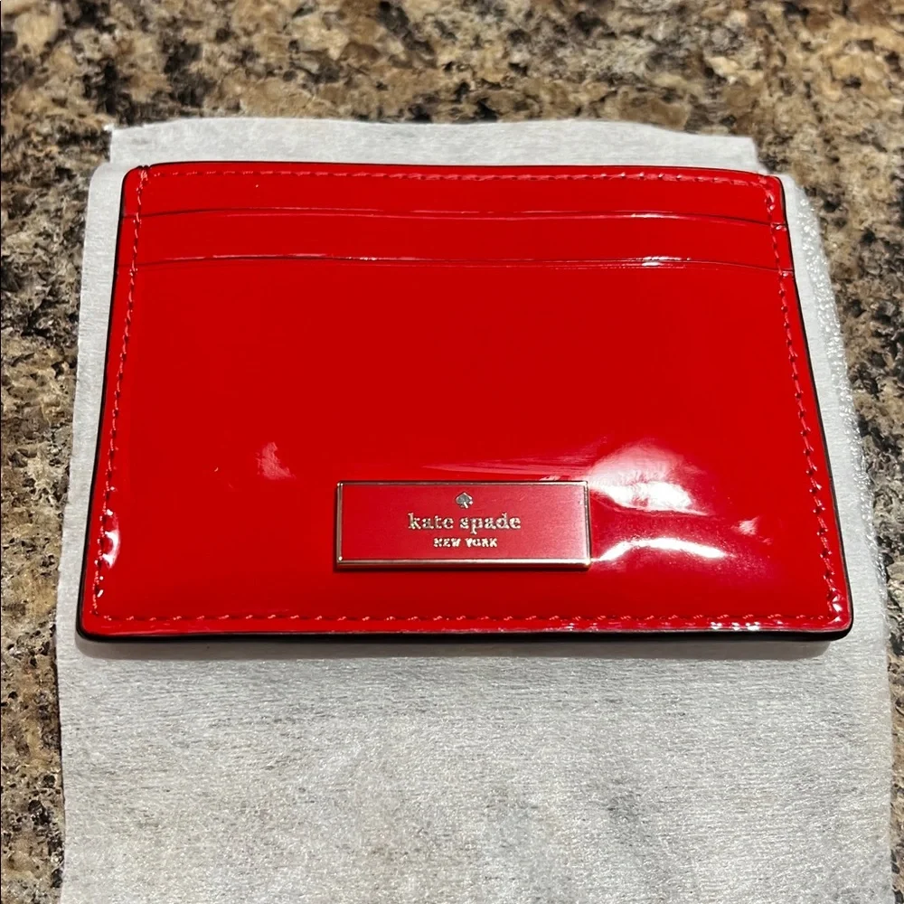 Kate Spade Bridget Patent Small Slim Card Holder - Picture 5 of 8